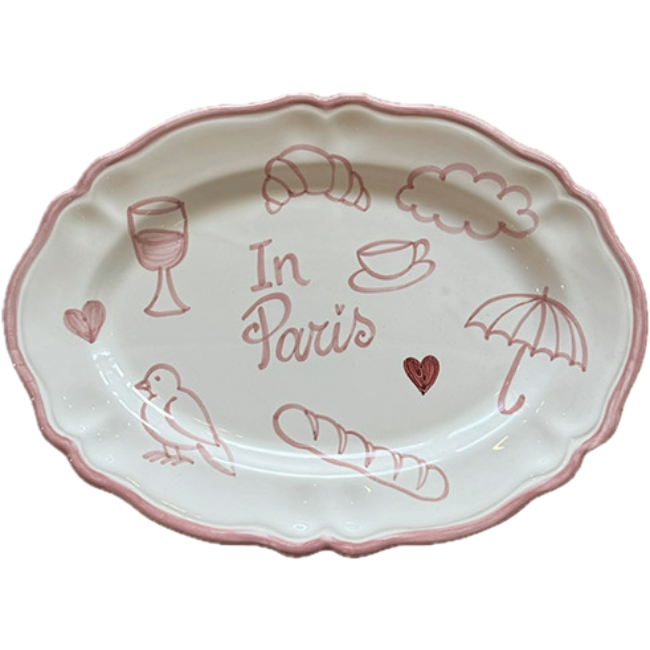 Plat ovale In Paris Rose