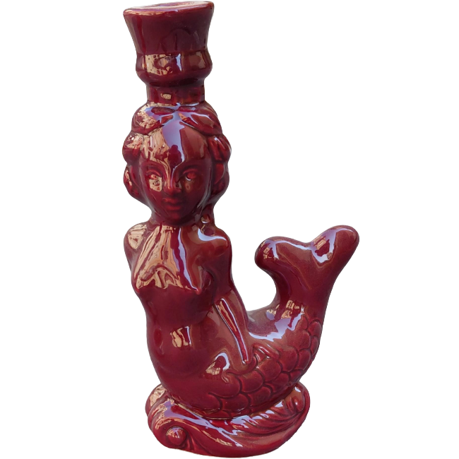 Bougeoir Sirène Bordeaux