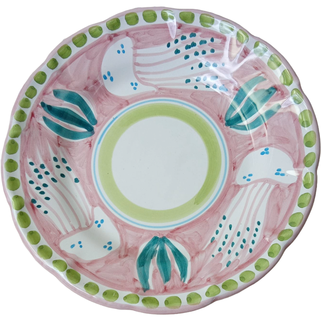 Assiette Amalfi 20cm Méduse Rose