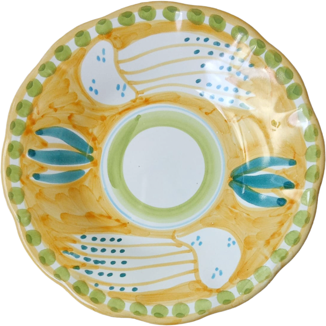 Assiette Amalfi 16cm Méduse Jaune