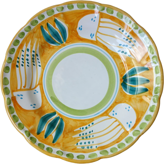 Assiette Amalfi 20cm Méduse Jaune