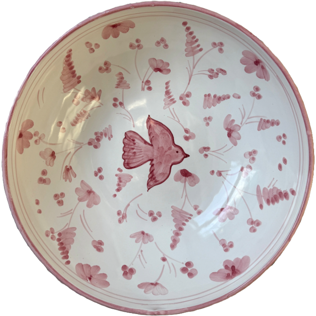 Large Colomba Rose Salad Bowl 30 cm