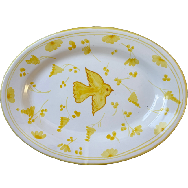 Yellow Colomba Oval Plate 30 cm