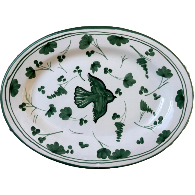 Colomba Green Oval Plate 30 cm