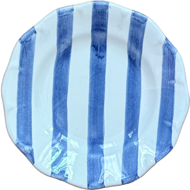 Assiette Rayure Bleu Ciel 16 cm