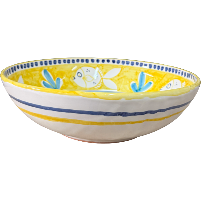 Saladier Amalfi 30cm Poisson Jaune