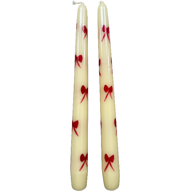 Set of 2 Bow Candles