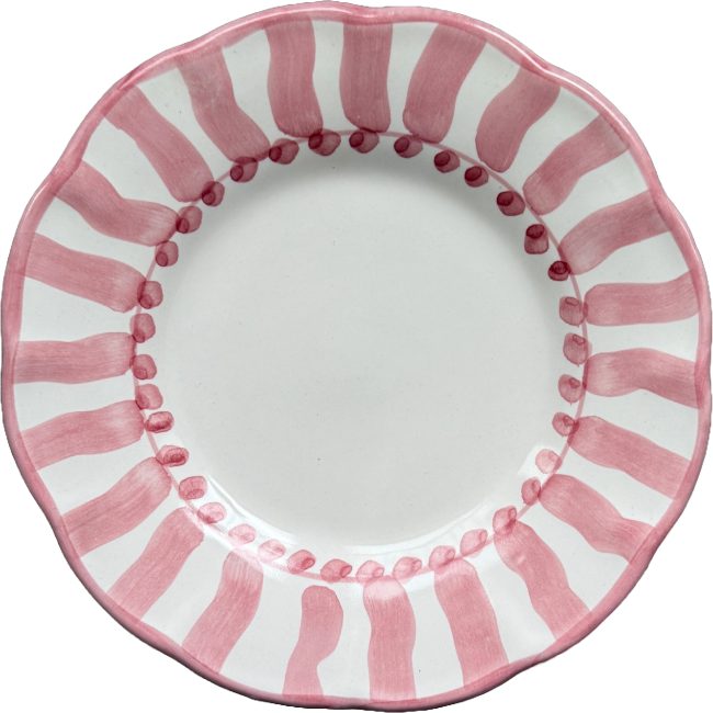 Assiette Sole 16 cm Rayure Rose