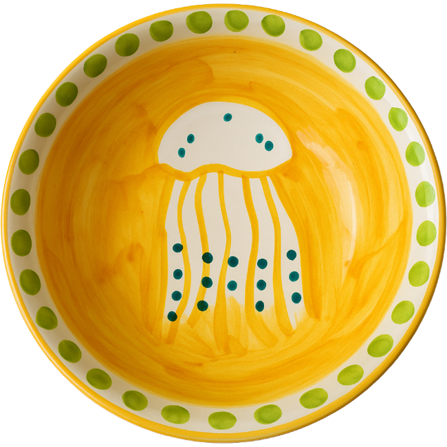 Bol Amalfi 11cm Méduse Jaune