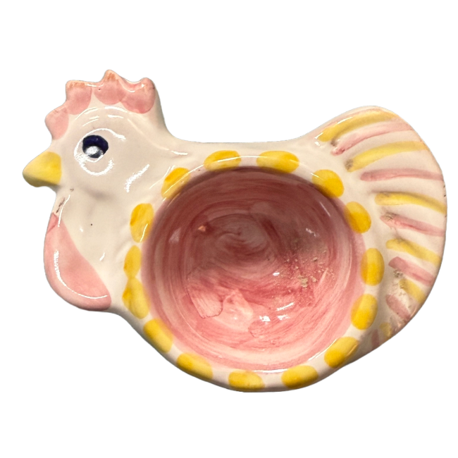 Pink & Yellow Hen Egg Cup
