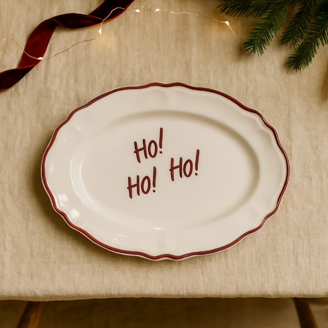 Plat Ovale 32cm Ho ho ho