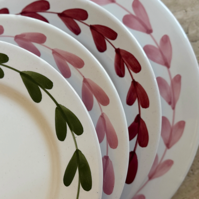 Assiette Cesare 20cm Bordeaux