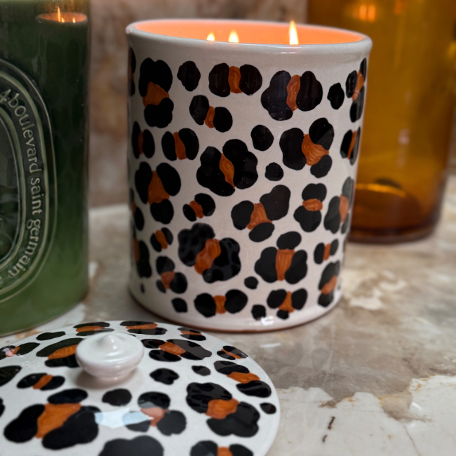 Grande Bougie Léopard