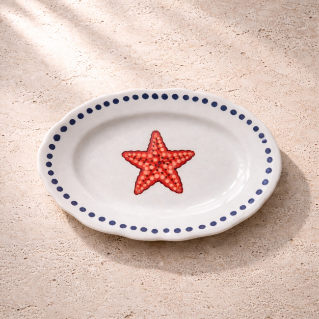 Oval Plate Estate 32 cm Starfish