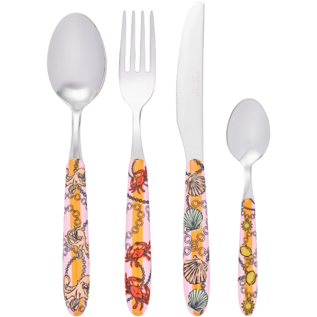 Set de 4 couverts Mare rose
