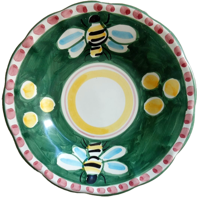 Amalfi Plate 16 cm Yellow Seahorse