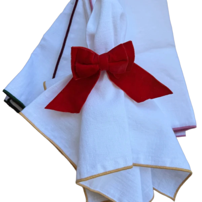 Serviettes de table bourdon coloré - Lot de 4