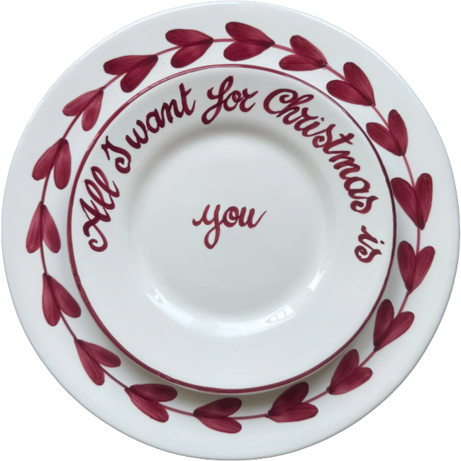 Assiette Cesare 28 cm Bordeaux