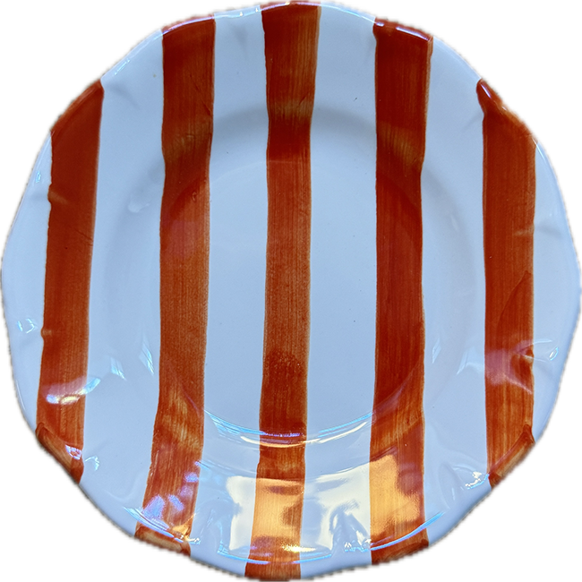Assiette Rayure 16 cm Orange