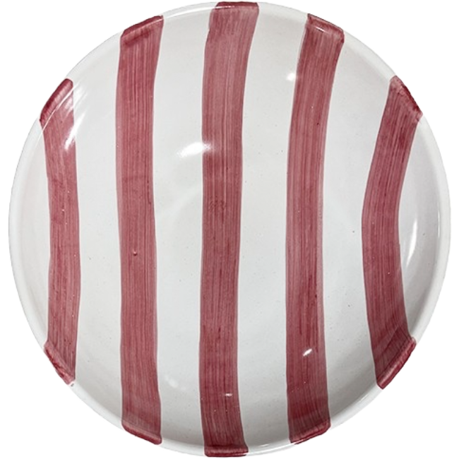 Saladier 20 cm Rayure Rose