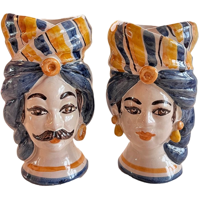 Petit vase Les Siciliennes - Turban Bleu