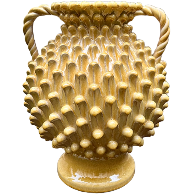 Mustard Pigna Vase