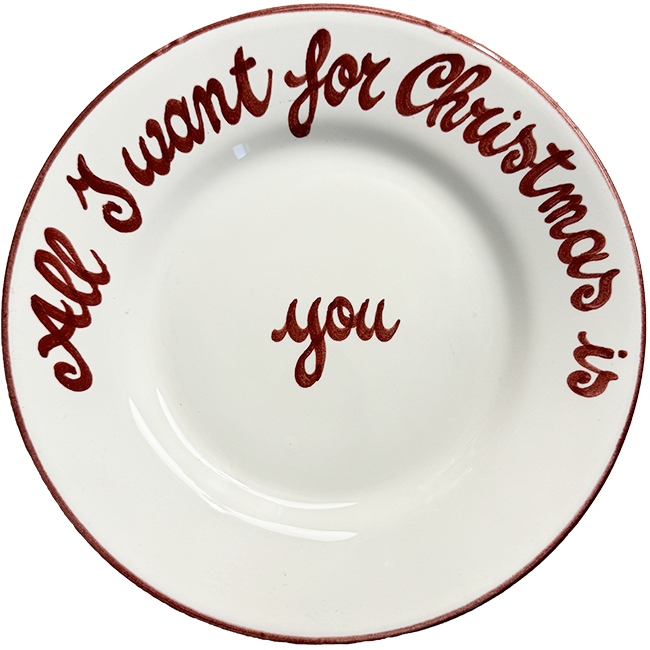 20 cm Plate ALL I WANT FOR CHRISTMAS