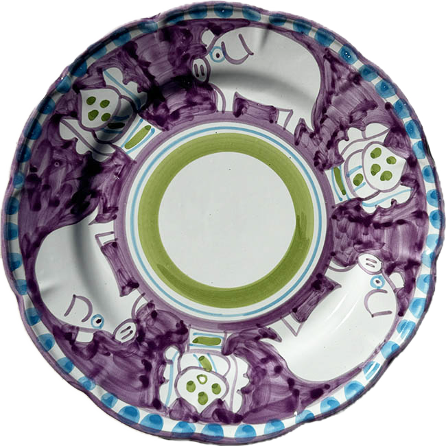 Amalfi Pasta Plate 25 cm Purple Pig