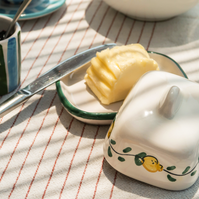 Mini Beurrier Frutta Citron – Céramique Artisanale Italienne