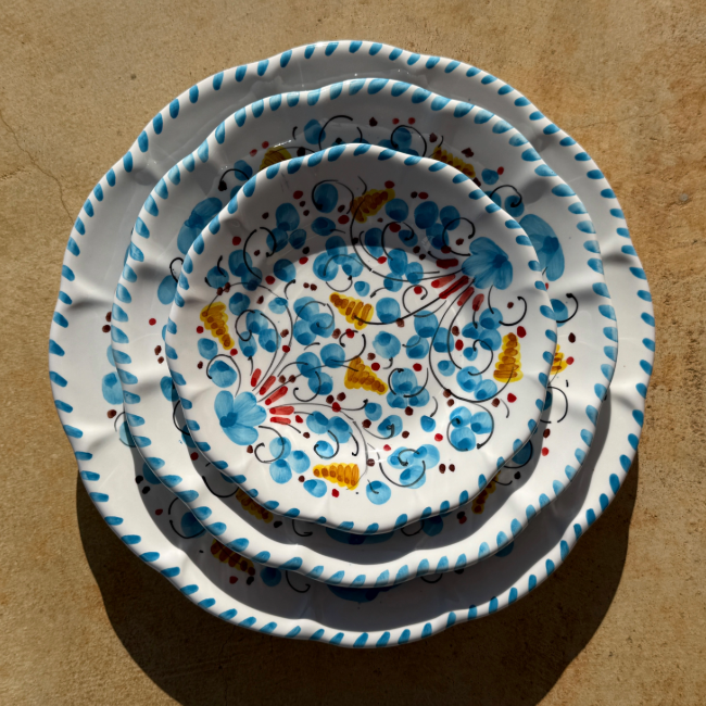 Assiette Deruta 25 cm Turquoise