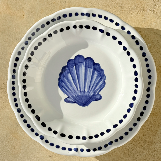 Estate Plate 16 cm Blue Shell