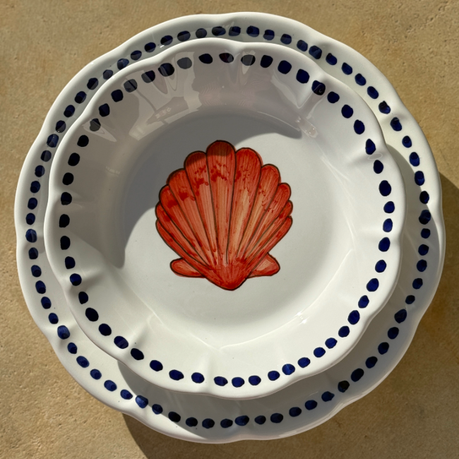 Estate Plate 25 cm Red Shell