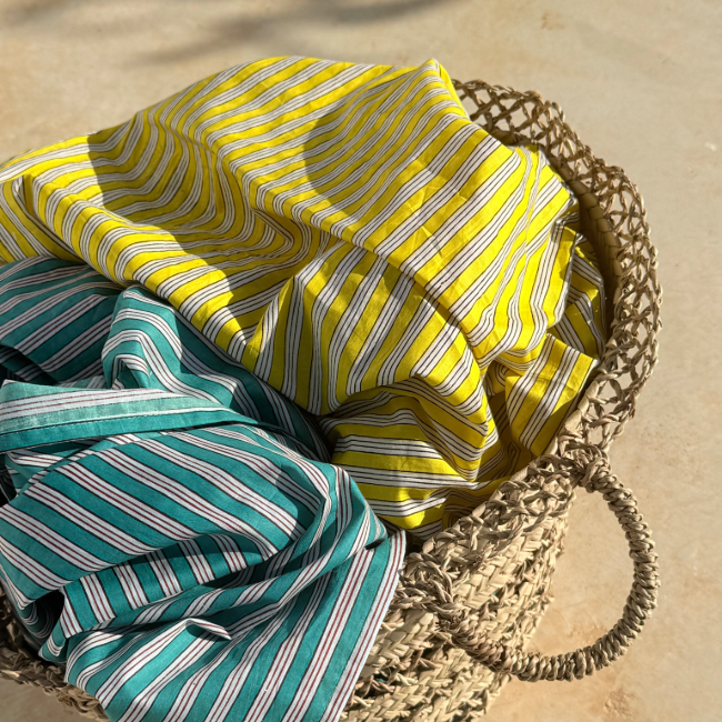 Green Striped Tablecloth