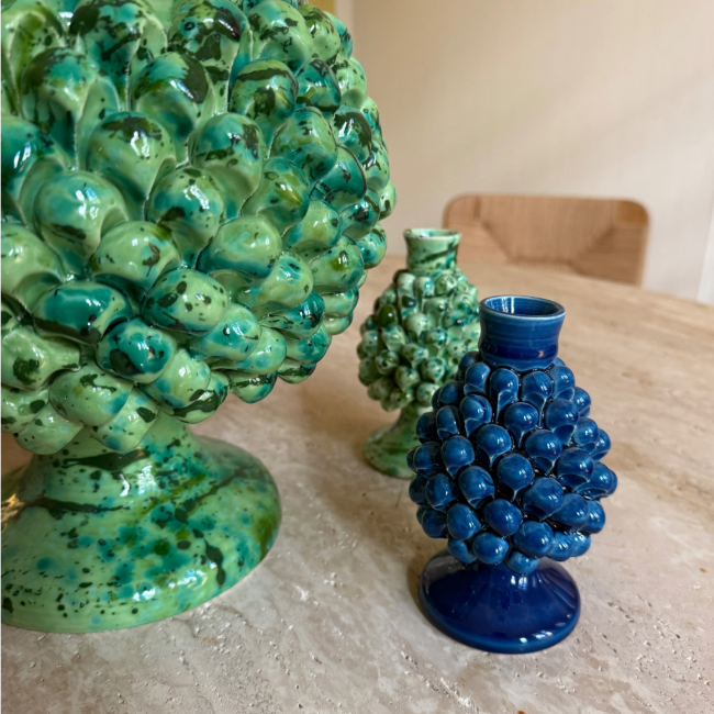 Bougeoir Pigna Bleu - Petit