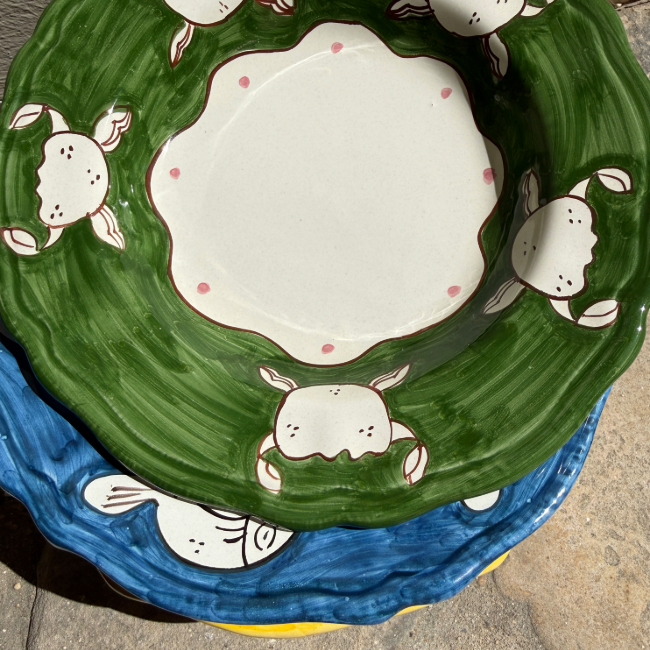 Assiette Positano Pasta 24cm Étoile de Mer Jaune