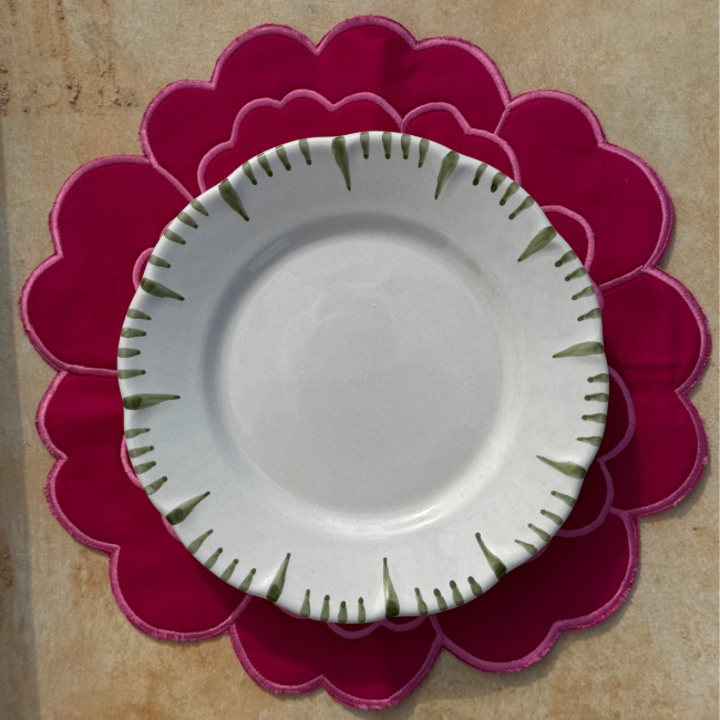 Set de Table Pivoine Rose