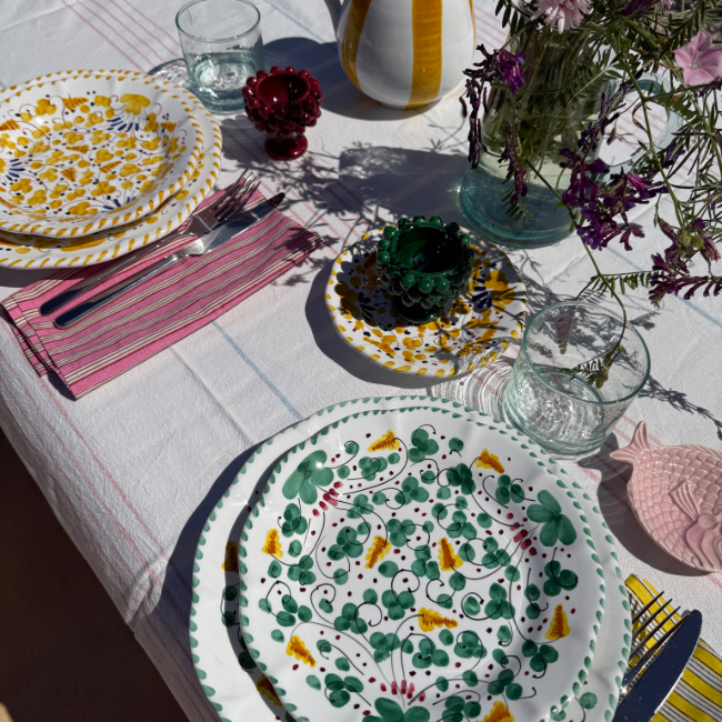 Plate Deruta 16 cm Green