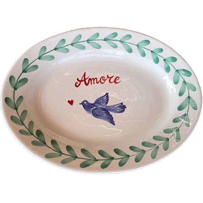 Plat Ovale Lorafolk 30 cm Amore