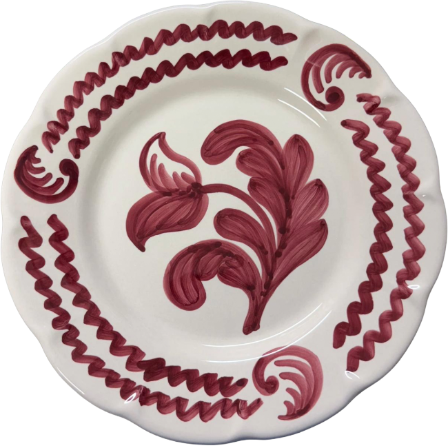 Assiette Antica 25cm Bordeaux