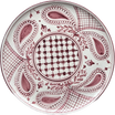 Grand Plat Bandana Rond Bordeaux