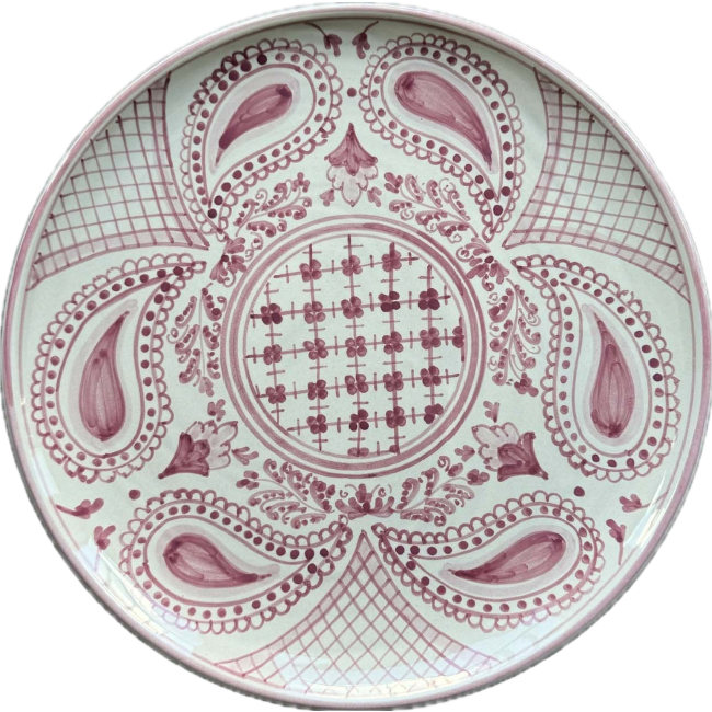 Grand Plat Bandana Rond Rose
