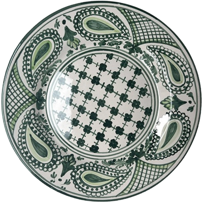 Assiette Bandana 20cm Verte