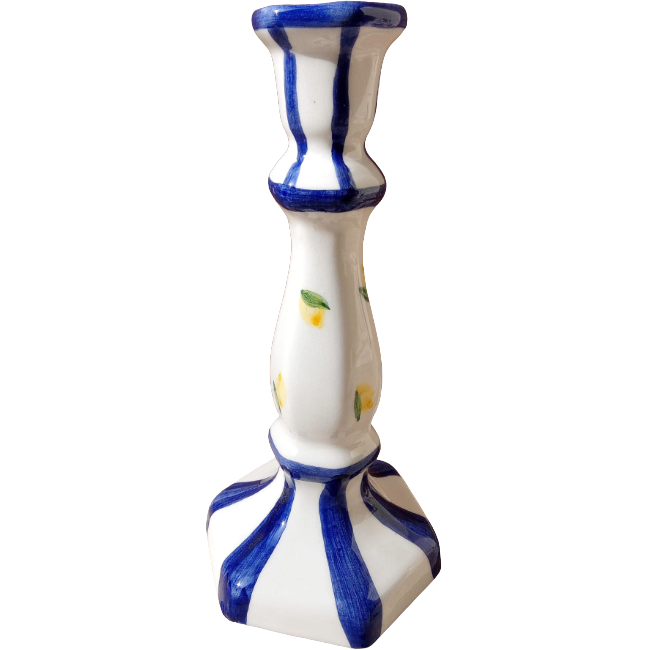 Bougeoir Capri Bleu 20cm