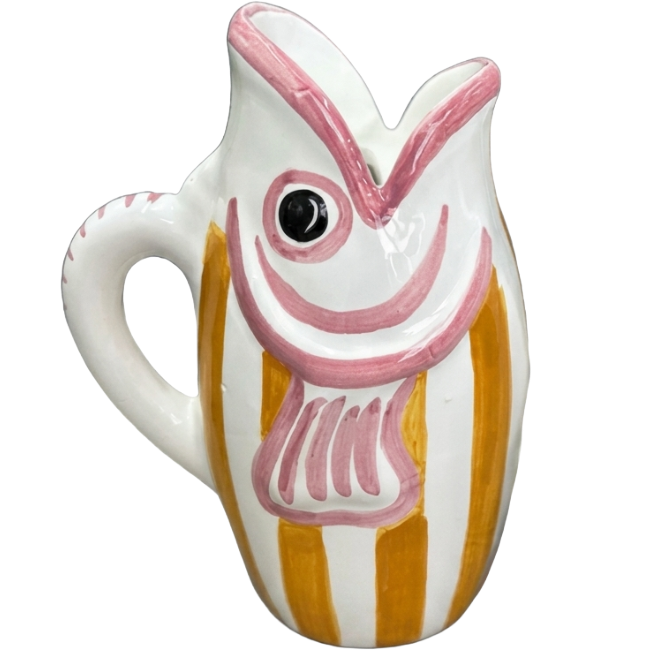 Amico Carafe Poisson Rayures Orange