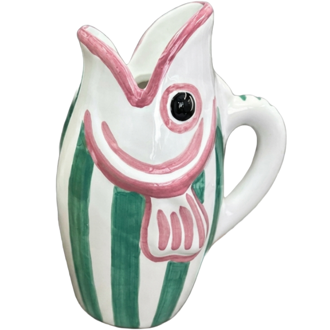 Amico Carafe Poisson Rayures Vertes
