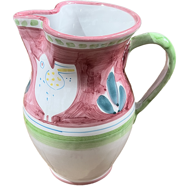 Grande Carafe Amalfi Poule Rose & Verte