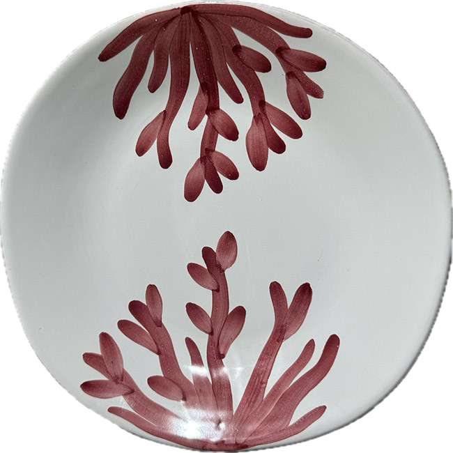 Assiette Corallo 20 cm Corail Bordeaux