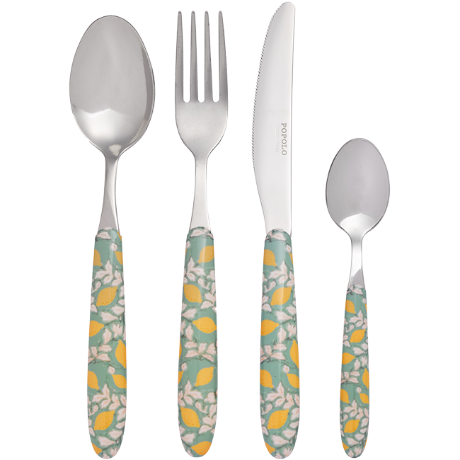 Set de 4 couverts Citrons