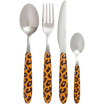 Set de 4 couverts Leopard