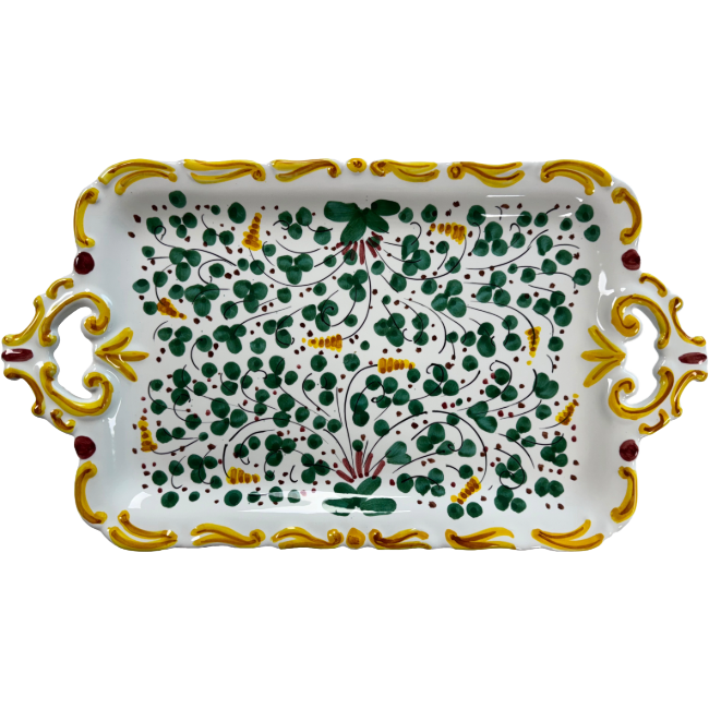 Deruta Tray 44 cm Green